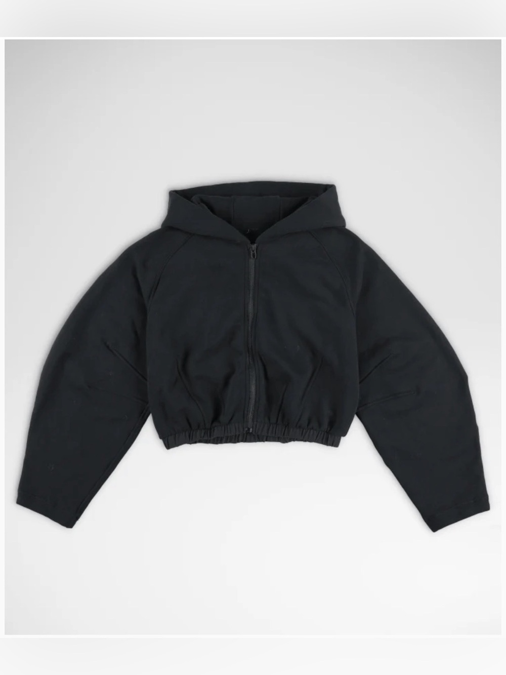 Lululemon Loungeful Relaxed-Fit Full-Zip Cropped Hoodie Black